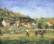 Camille Pissarro Men farming oil